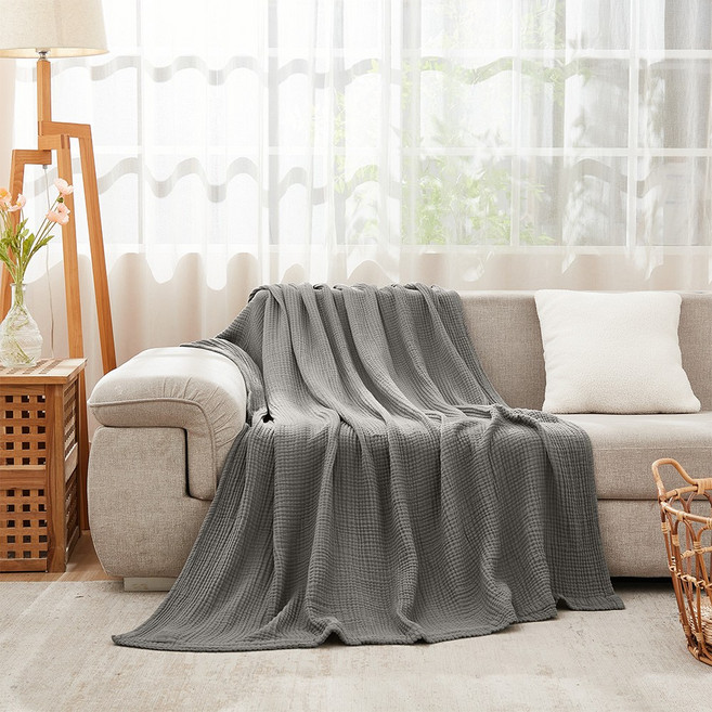 EMME 6중 거즈블랭킷 면100% 무첨가 여름용 에어컨대응 흡습통기 세탁용 시원한거즈이불 수면가벼운 여름이불 건강침구 세탁가능 선염공법 쾌적한숙면