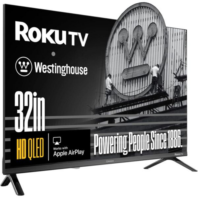 웨스팅하우스 Roku TV - 40인치 스마트 TV FHD QLED 텔레비전 돌비 디지털+ Wi-Fi 및 모바일 앱 연결 평면 스크린, 32인치 - HD QLED