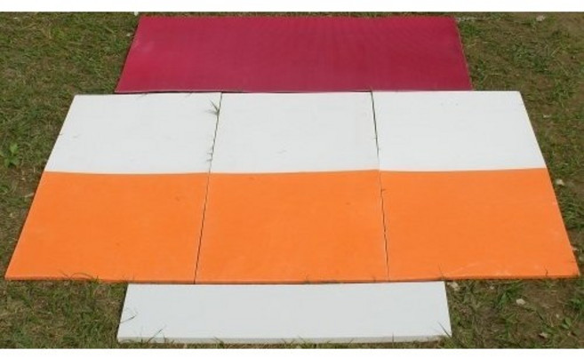 HIDO樂樂棒球 重型雙色壘包組 (含重型投手板、白橘壘板x3、紅色延長板), 1個