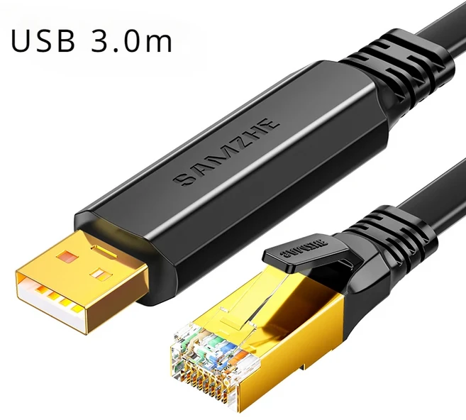 호환 SAMZHE USB to RJ45 콘솔 케이블 RS232 직렬 어댑터 변환기 모뎀 라우터 USB RJ 45 8P8C 변환기 USB, 01 USB 3.0m