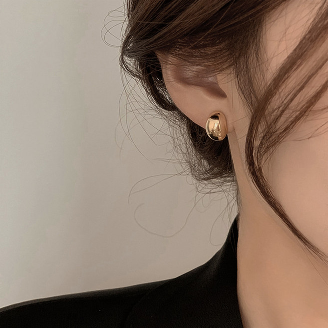 [제이무드] 925 은침 여성 볼드 귀걸이