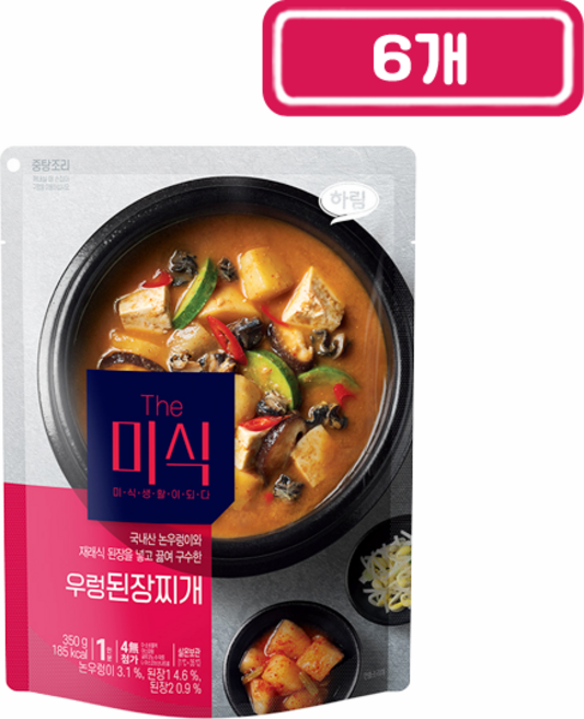 더미식 우렁 된장찌개, 350g, 6개