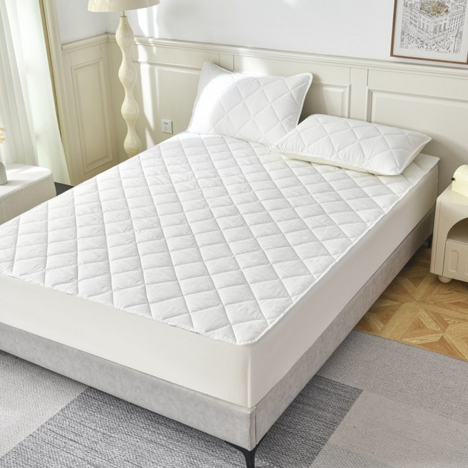 사계절 여름 누빔 침대패드 베개커버 세트