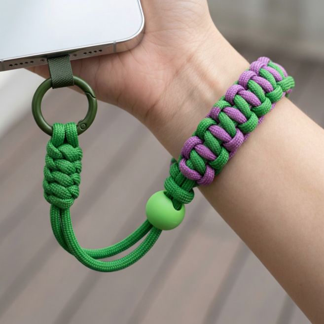 소미조이 도난방지 핸드폰 스트랩, 1개, 퍼플그린