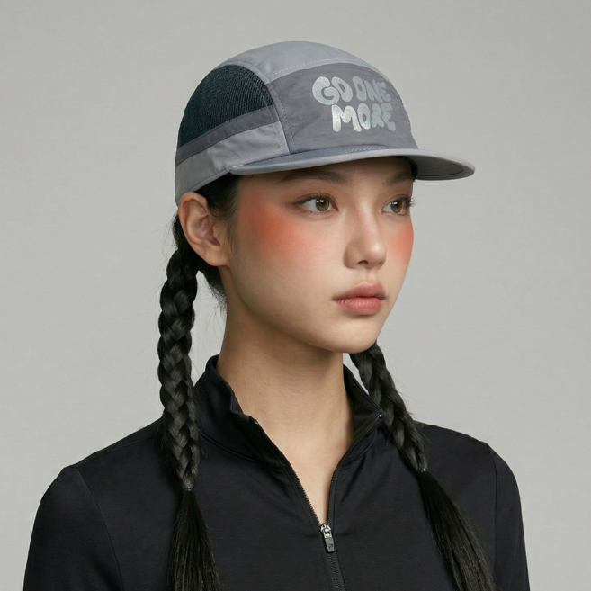 뮤트아웃 남녀공용 매쉬 러닝 모자 숏챙 등산 마라톤 캠프 캡, 1개, 그레이