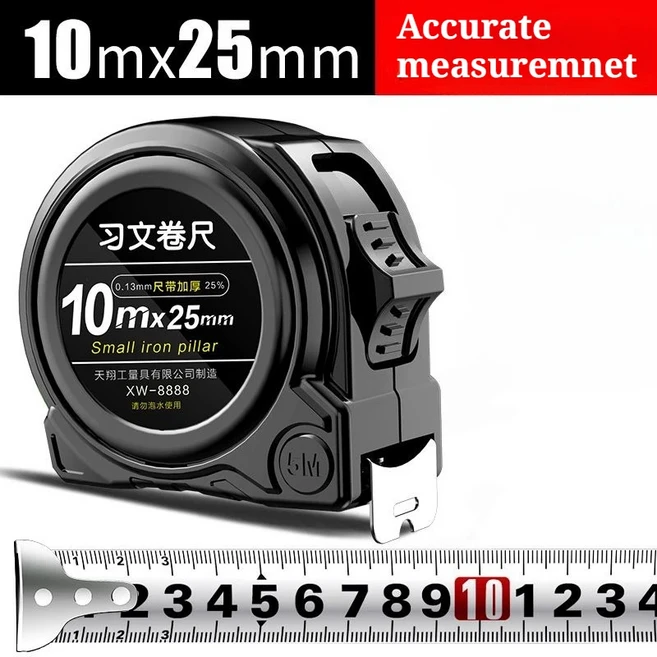 LAOA 일본 유형 3m/5m/7.5m/10m 측정 테이프 룰렛 양면 강철 규칙 줄자 집어넣을 수있는 도구, 01 China Mainland, 01 10M25MM