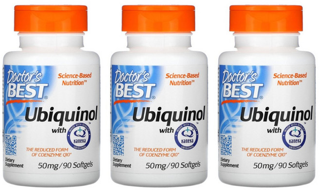2+1 닥터스베스트 유비퀴놀 카네카 50mg 90소프트 젤 해바라기 레시틴 3개, 90개입, 3통, 90정