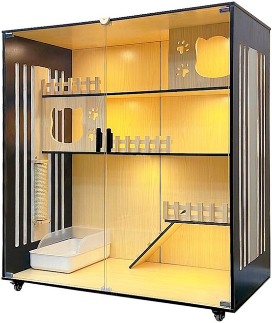 고양이 격리장 대형 하우스 케이지 반려묘 실내 호텔, C2 - 120x60x120 방수, 1개