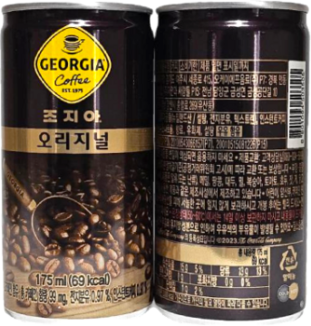 코카콜라 조지아 오리지널 미니 캔커피 175ml x 60개, 60