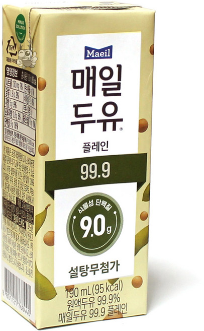 매일유업 매일두유 99.9, 190ml, 4개