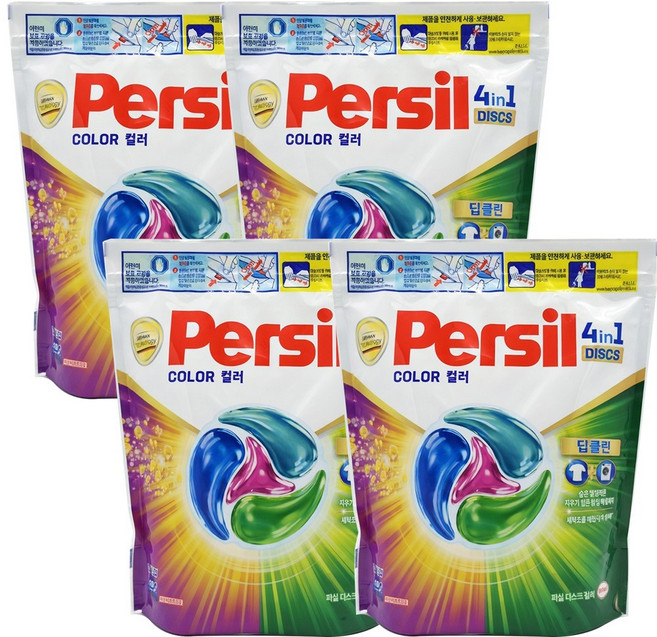 퍼실 디스크 컬러 캡슐세제, 26개입, 4개