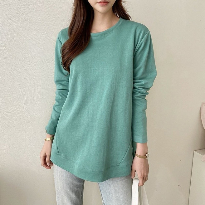 마담옷 중년여자옷 50대여성의류 엄마옷 빅사이즈 컬러풀 무지 나디아 티셔츠