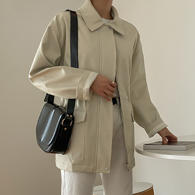 스트링빅카라레더자켓