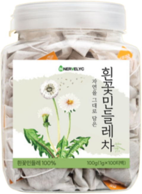 이너블릭 흰민들레 티백차, 1g, 100개입, 1개