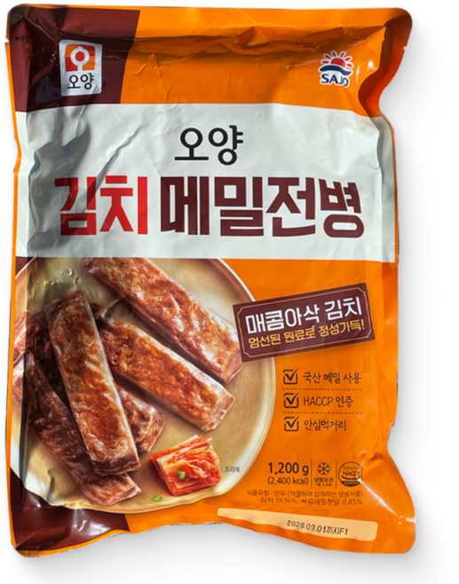 사조오양 메밀전병 군만두 매운맛, 10개, 1.2kg