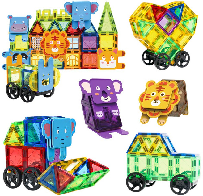 꼬마천사 동물 타일 자석 블럭 100P, 1개