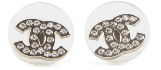 샤넬 중고 2010's 인터로킹 CC 스터드 이어링