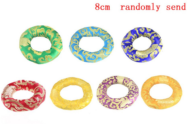 크리스탈싱잉볼 1 개 요가 티베트어 노래 그릇 매트 히말라야 손 망치로 차크라 명상 종교 믿음 불교 홈 인테리어 Rndom 색상, 8cm