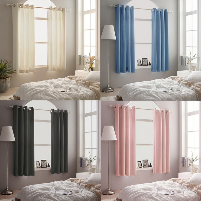 아일렛형 3중직 창문형 맞춤 빛차단 100% 암막커튼 135x170cm