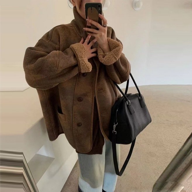 루메코23 하이넥 무스탕 J-78