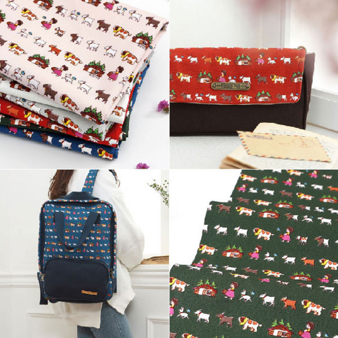 소잉데일리]하이디 헬로키티 캐릭터 원단 모음 면 옥스퍼드 코튼린넨 의류 소품 가방 쿠션 앞치마 홈패션 면마 천, 02. 하이디 옥스퍼드, 05)그린 42439, 1개