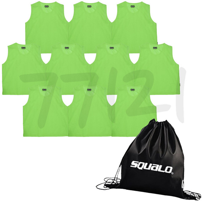 낫소 팀조끼(P) NATVL 4컬러 보급형 메쉬소재 훈련/단체/스포츠용 사용 10개 세트 스쿠알로 보관주머니 포함