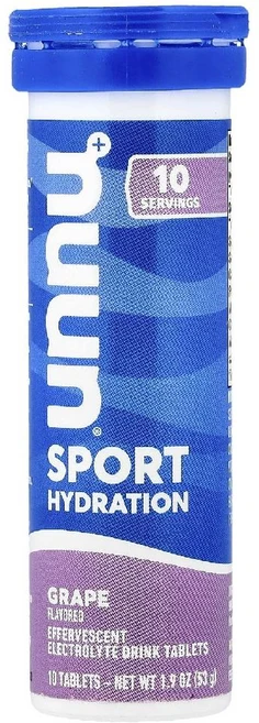 Nuun 전해질 수분 Hydration 스포츠 그레이프 포도맛 발포정 10정, 1 - 쿠팡