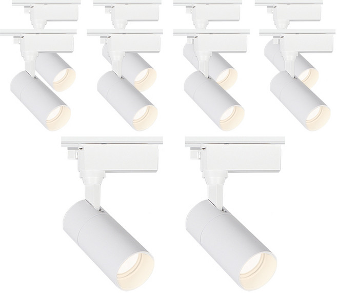 라인조명 LED 에코 원통 COB 일체형 레일조명 화이트바디, 6. 주백(아이보리빛) 20w, 10개