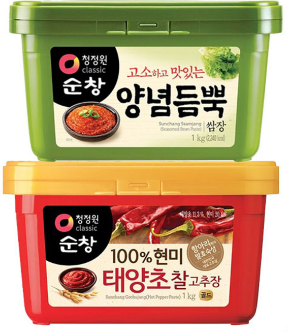 청정원 순창 100% 현미 태양초 찰고추장 1kg+양념듬뿍 쌈장 1kg, 2개, 1kg