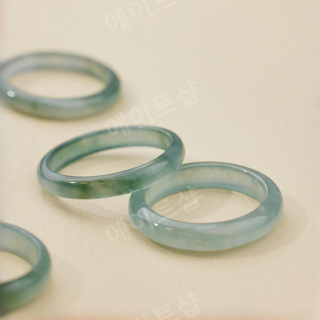 천연 옥 반지 옥 커플반지 원석 초록 비취 백옥 한복가락지