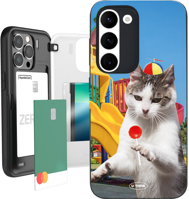 냥아치 마그네틱 카드포켓 케이스