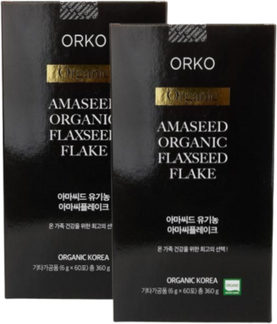 2box 유기농 아마씨 플래이크 360g (6g x 60개입), 120개, 6g
