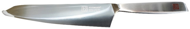 極 KEEMAKE日本極 高碳鋼 輕巧極緻一體構造 不鏽鋼牛刀 牛刀包丁 20.3cm 132g, 1支, 銀色