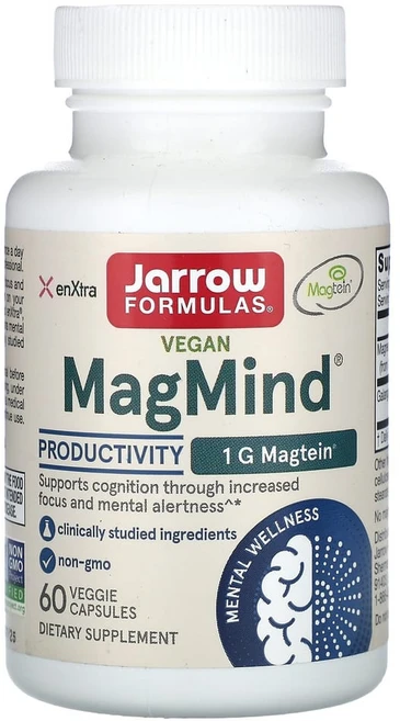 자로우포뮬러스 비건 MagMind 생산성 베지 캡슐 60정, 1개 - 쿠팡