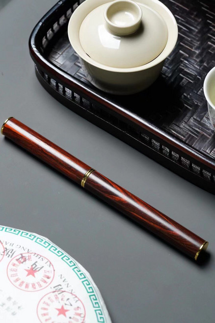 大紅酸枝普洱茶刀 老撾大紅酸枝老料