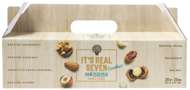 리얼넛츠 리얼세븐 하루건강견과 엑설런트 1박스 총 25봉, 500g