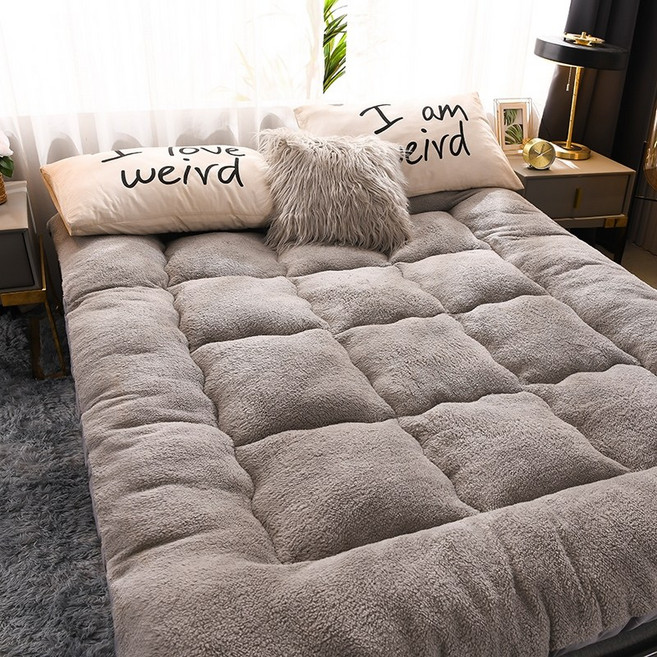 12cm 램스울 양털 매트리스 토퍼 AB양면 통세척, 그레이두꺼운양털따뜻한매트리스베니