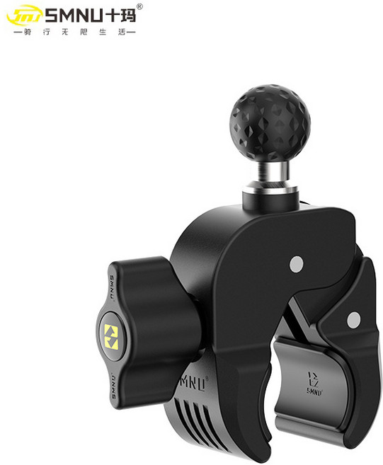 SMNU 라이더굿즈 램마운트 바이크 고프로 액션캠 핸드폰 파이프 집게 클램프 거치대 마운트 도난방지, 20mm, 도난방지_무