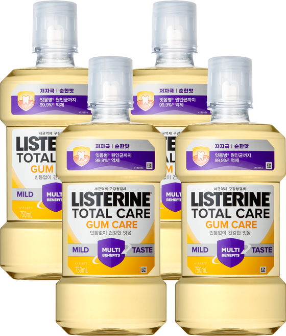 리스테린 검케어 마일드 750ml 4개 + 증정