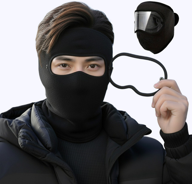 럭키제이 겨울 방한 고글 기모 마스크 바이크 안면마스크 얼굴마스크 2P세트 1P단품