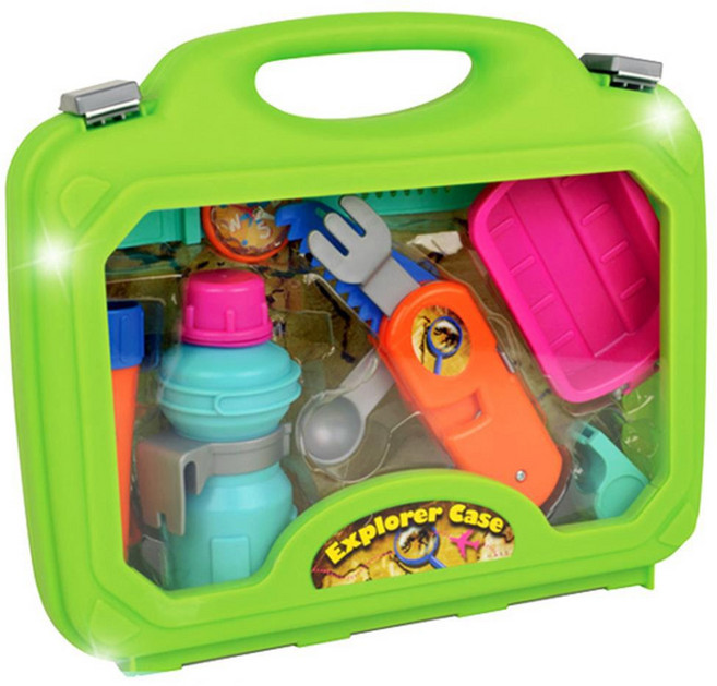 야외캠핑도구 탐험놀이 후레쉬 나침반 유아완구 아빠역할 아동장난감 이모선물, 1개