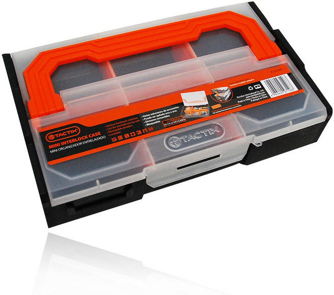 TACTIX 미니인터락 부품함 320080 텍틱스 미니피스함 멀티부품함 미니 피스함 공구함 공구박스 수납함 낚시통 공구통 부품정리 피스통 조립형 카리스툴