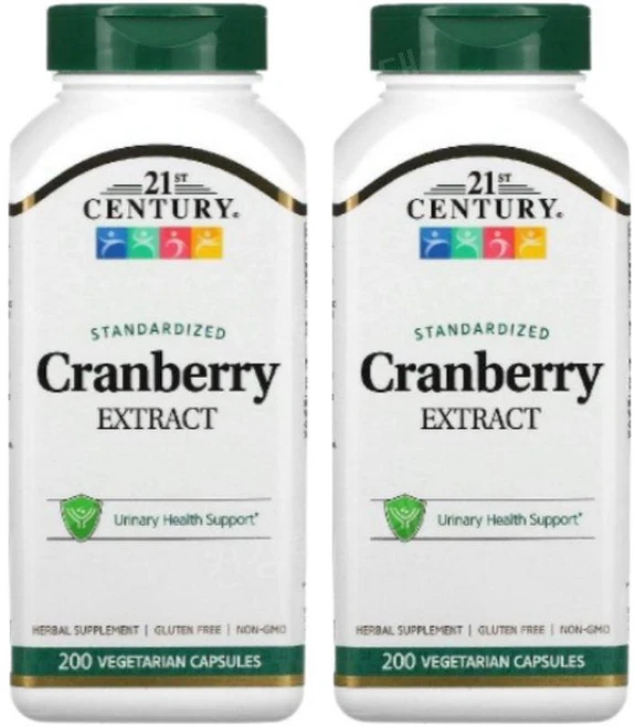 21st Century 크랜베리추출물 표준화 베지캡슐 200정x2 칼슘 Calcium Cranberry, 2개, 200정 - 쿠팡