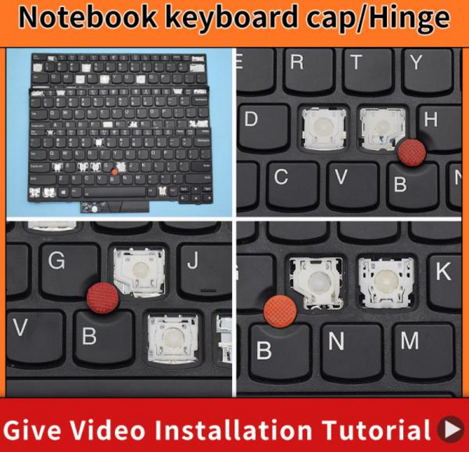 레노버 씽크패드 교체용 키캡 힌지 키보드 X280 A285 X390 X395 L13 요가 S2 5th, 13)1 Keycap