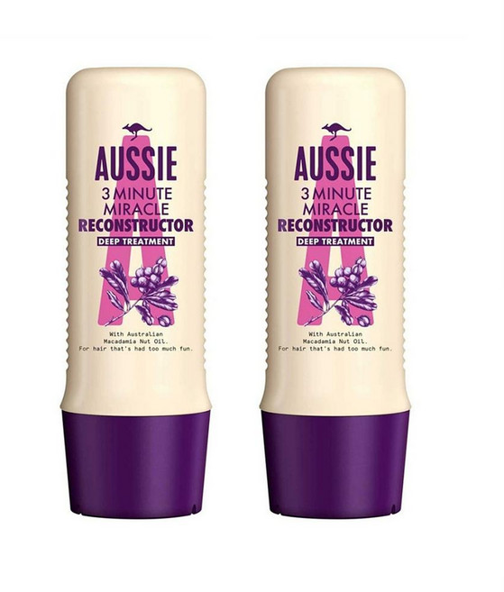 Aussie 3 Minute Miracle Reconstructor 오지 3분 미라클 리컨스트럭터 딥 트리트먼트 250mL 2팩