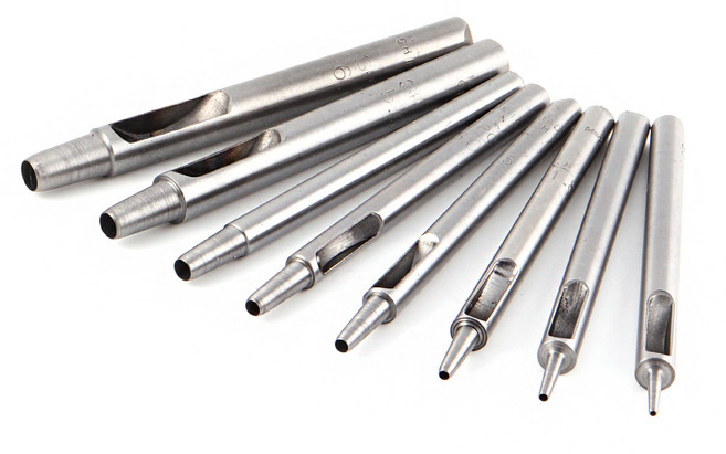 정품 타공펀치 벨트구멍뚫기 타공 가죽 가방끈 구멍 펀치 펀칭 0.8mm-6mm 시계줄 구멍 뚫기, 6mm, 1개