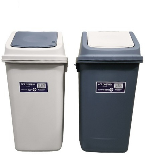 네오플 에이스 휴지통 30L, 블루그레이