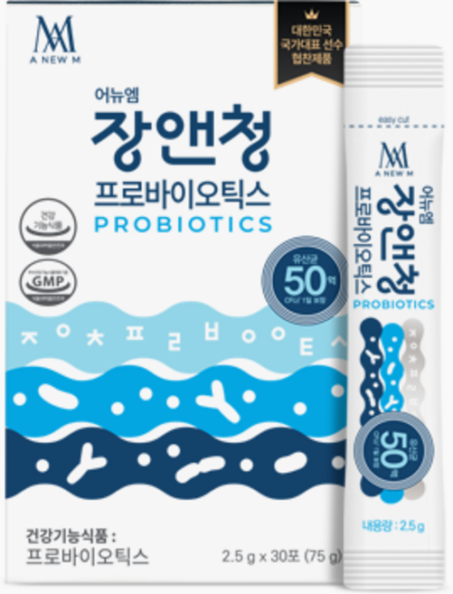 어뉴엠 미애부 장앤청 프로바이오틱스, 2.5g, 1개