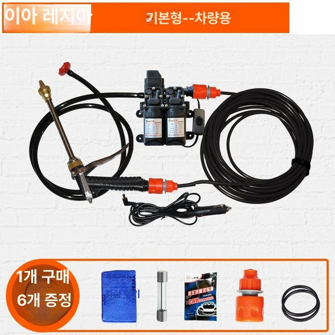 12V 220V 휴대용 고압세척기 셀프 청소 차량용, 듀얼 펌프 표준