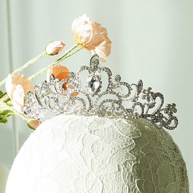 메리지엥 셀프 웨딩 티아라 왕관, 1개, 3. 러브 I